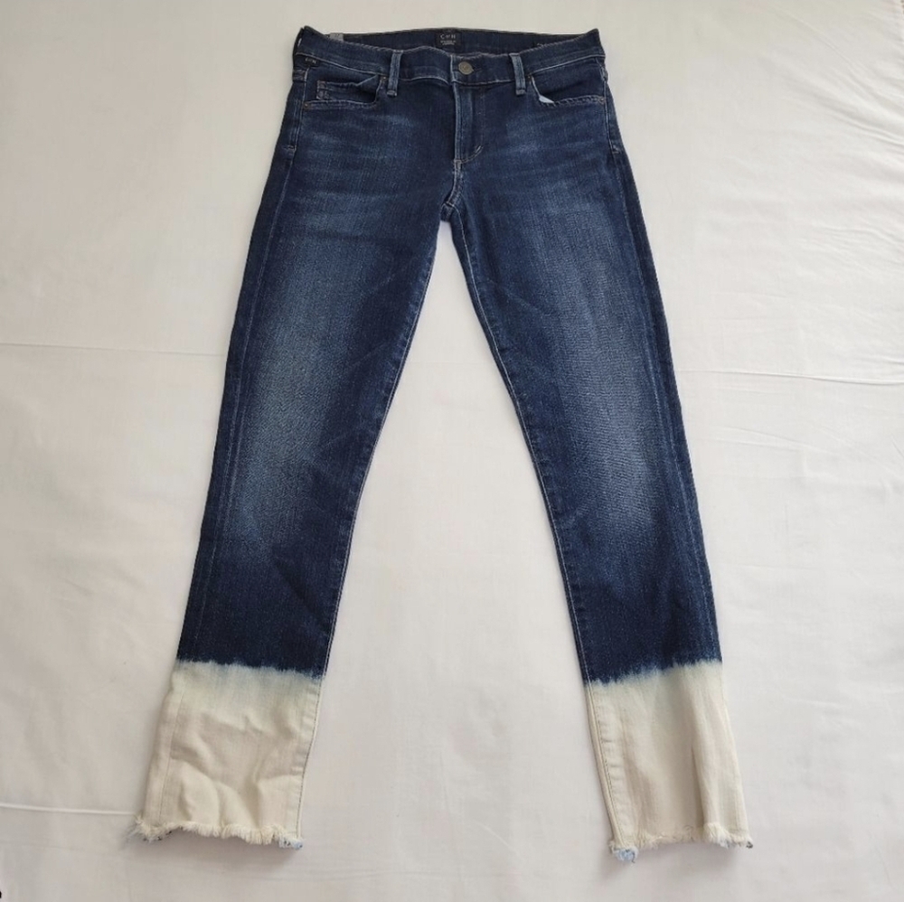 NEW 27 Citizens Of Humanity STRETCH Agnes Avedon Bleach Raw Edge Jeans NWOT